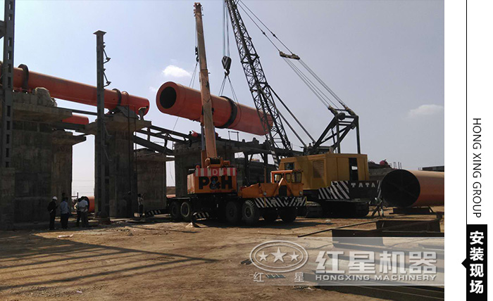 4x60米石灰回转窑现场 4x60米石灰回转窑现场
