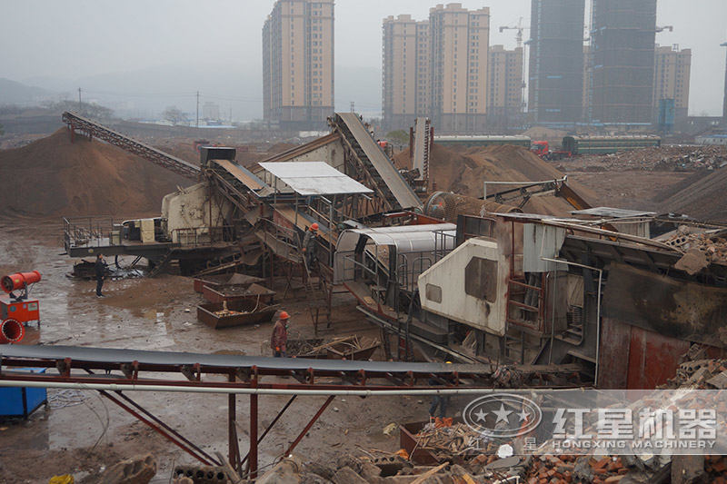 建筑渣土粉碎机现场 建筑渣土粉碎机现场